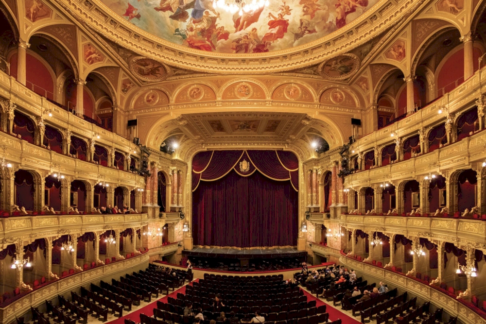 A view of the first-floor seating area